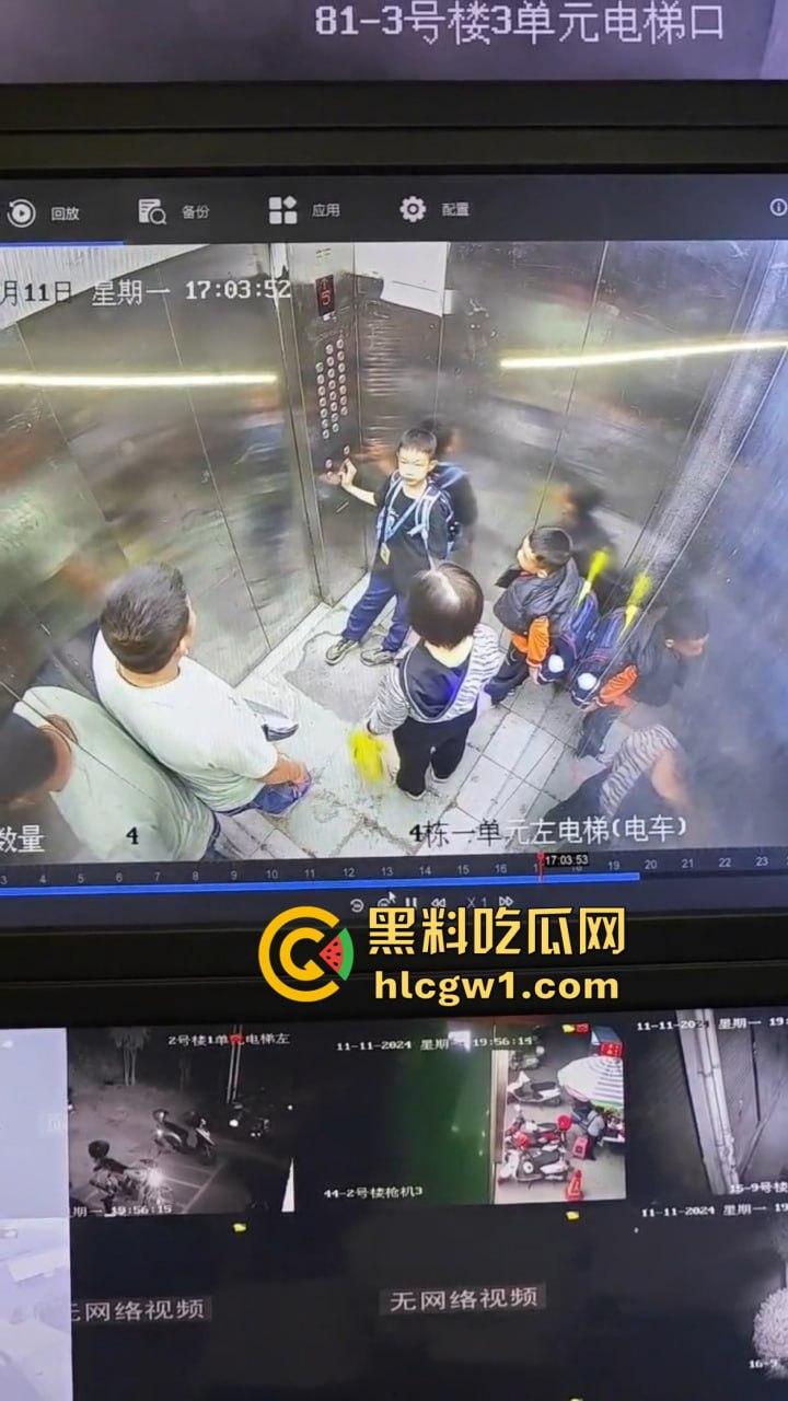 广西梧州平浪小区两个小屁孩半年电梯里撒尿，有娘生没娘教，家里是养牲口吗？