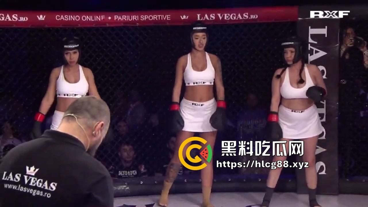 罗马尼亚三成人博主大奶妹进八角楼打拳被拳手狂揍,这要是换到床上2个男的都不够看!-4