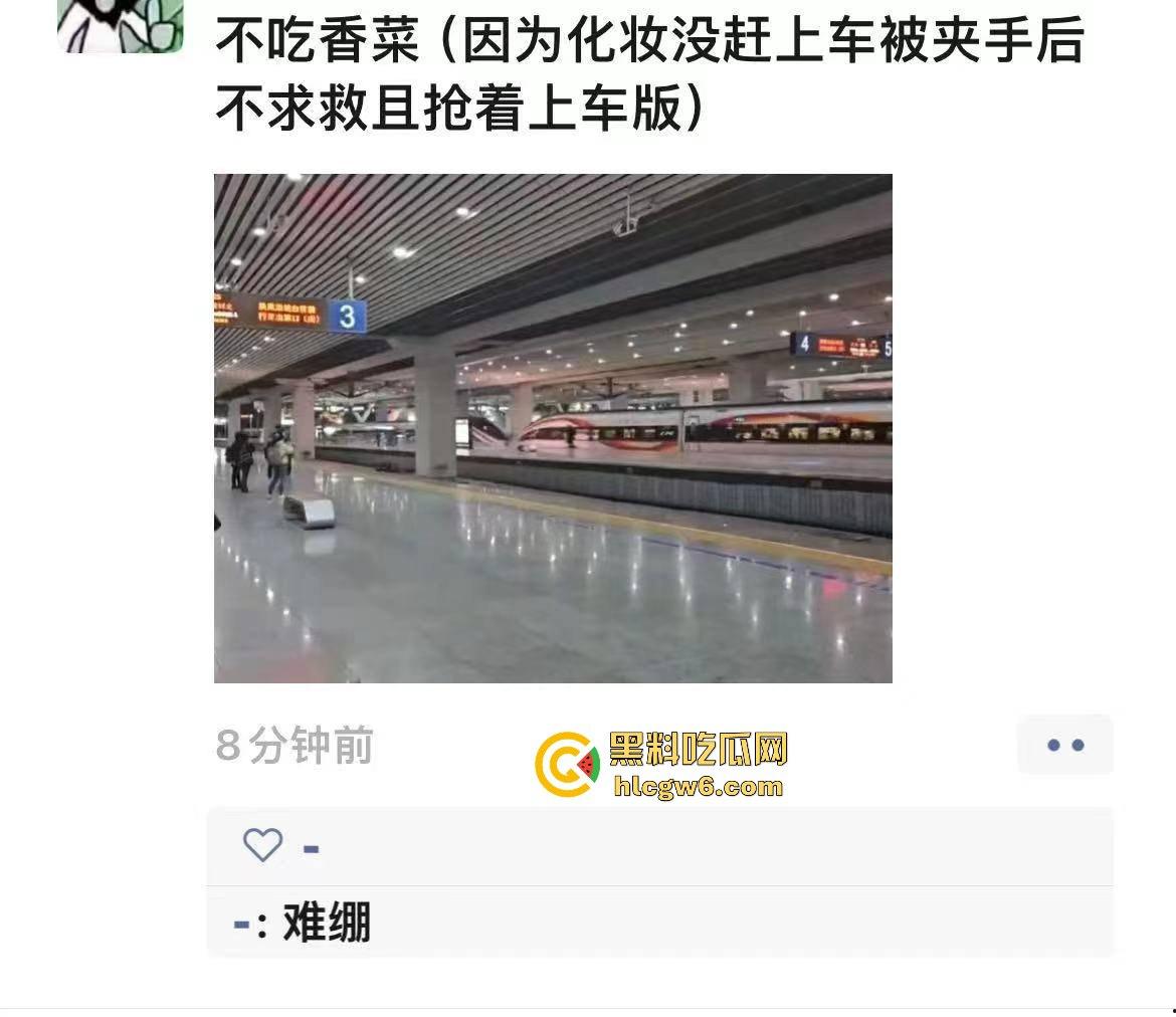 广州南站一乘客阻扒高铁车门夹住拖行,站务员紧急联络司机并跑向乘客,差点酿成大祸。-2